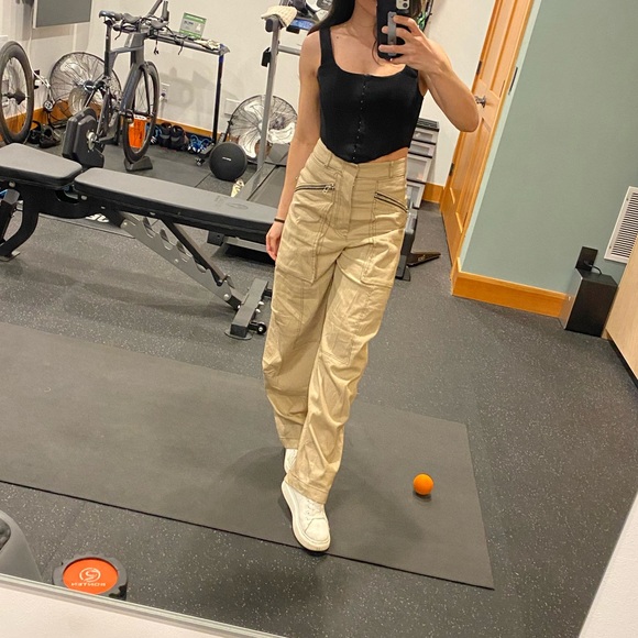 XS blogger fave Zara topstitched bustier cargo strapless top zipper bustier - Picture 7 of 9